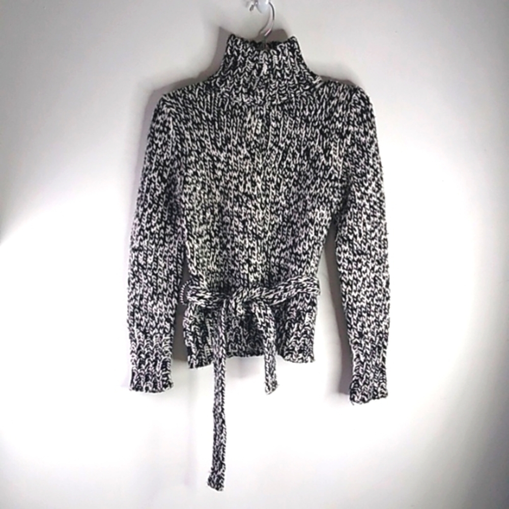 The Limited - Long sleeve high Neck Belted Wool Blend Heavy Sweater - XS